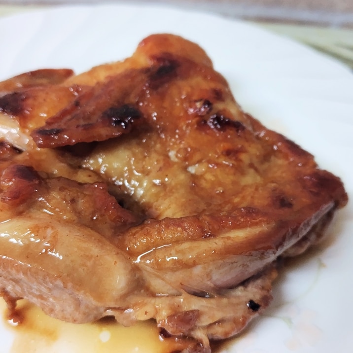 仕上げに味付け❦照り焼きバターチキン